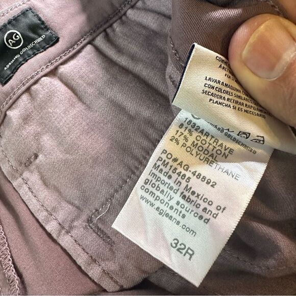 AG Adriano Goldschmeid Men's Slim Fit Chinos in Rocky Mauve - Size 32W x 34L - Picture 8 of 9